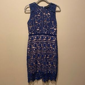 Lace overlay formal dress